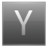 Letter Y grey Icon